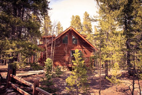 Outside of the cabin